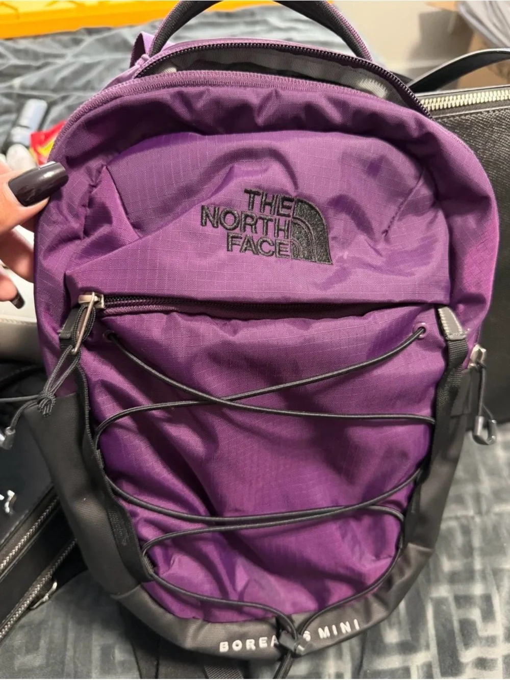 The North Face Purple Borealis Mini Backpack with Black Accents